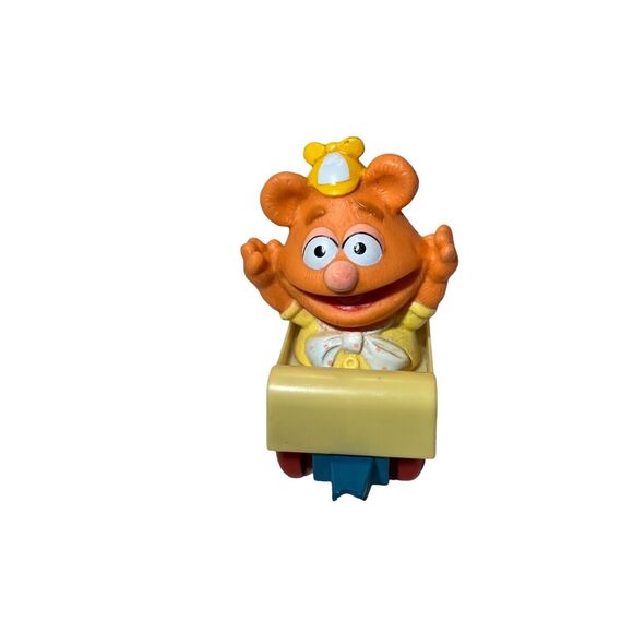 Vintage 1985 Jim Henson’s Muppet Babies Fozzie Bear 5” Train Cart Toy Hong Kong - Picture 2 of 9